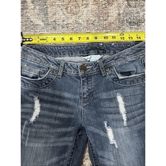 Candie's Bootcut Jeans Juniors Size 5 32x32 Distressed Stretch - Picture 8 of 13